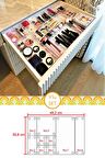 9'lu Set Modüler Çekmece Içi Düzenleyici Makyaj Takı Mutfak Banyo Hobi Buzdolabı Ilaç Organizer