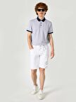 Regular Fit Çok Cepli Beyaz Erkek Şort Cl1063582