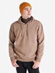 Regular Fit Kapüşonlu Bej Erkek Sweatshirt