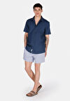 Slim Fit Çizgili Erkek Lacivert Deniz Şortu