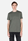 Regular Fit Yuvarlak Yaka Düz Erkek Yeşil Kısa Kol Tişört Cl1073961