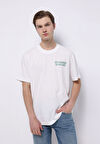 Comfort Fit Yuvarlak Yaka Düz Erkek Beyaz Kısa Kol Tişört