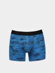 Modern Fit Baskılı Erkek Mavi Boxer