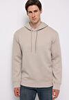 Comfort Fit   Erkek Bej Sweatshirt