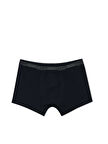 Modern Fit Düz Erkek Lacivert Boxer