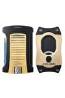 Colibri Daytona Gold-Siyah 3 Torch Çakmak & Gold S Cut Premium Puro Seti