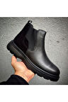 HAKİKİ DERİ SİYAH KAYDIRMAZ TABAN GÜNLÜK ERKEK BOT  CLSSS0010