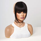 Yoğun Gerçek Saç Perçem / Siyah