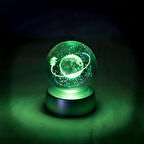 Cam Küre Işıklı Renk Değiştiren Küre Yörüngede Dolaşan Prenses