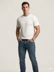 XINT Erkek Basic Bisiklet Yaka Kısa Kollu Pamuklu T-Shirt Günlük Kullanım 502208
