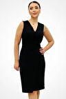 Sıfır Kol Toka Detaylı Elbise 5468-25k