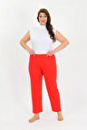 Giyim Kadın Pamuklu Büyük Beden Alt Pijama Kırmızı