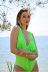 Giyim Kadın Püsküllü Mayo Neon Yeşil