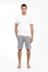 Giyim Erkek Cepli Pamuk Şort Gri