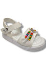 Butiqe 1809-25 Boncuk Taşli Anatomik Kız Çocuk Sandalet 26-30