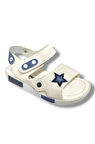 Şiringenç 1542-20 Anatomik Çirt Bant Yıldız Erkek Çocuk Sandalet Beyaz Mavi 26-30