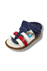 Şirinbebe 1580-20 3 Şerit Bağlama Erkek Çocuk Sandalet Lacivert Beyaz 21-25