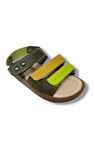 Şirinbebe 1589-20 Anatomik 3 Cırt Bant Erkek Çocuk Sandalet Yeşil Sari 21-25