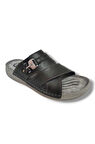 Enova M244-0105 Deri Anatomik Fashion Tokalı Erkek Terlik