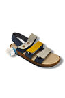 Şiringenç 3056-20 3 Cırt Tokalı Erkek Çocuk Sandalet Lacivert Gri 31-36