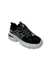 Marco Jamper 2286-26 Anorak Deri Anatomik Kadın Sneaker Siyah Beyaz