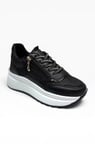 Alves 0846-26 Simli Cilt Deri Anatomik Taban Kadın Sneaker Siyah Beyaz 36-40