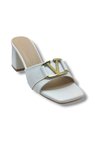 Ceylan Shoes 225-26 Cilt V Tokalı Kalın Topuk Kadın Terlik