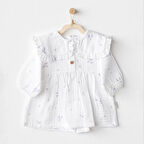 Magical Butterfly Müslin Bebek Elbise White