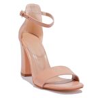 Dagoster DZA07-92823410 Nut Tek Bantlı Klasik Topuklu Kadın Ayakkabı