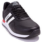 Kinetix PıeroCN Pu Siyah Beyaz Ortopedik Günlük  Erkek Spor Ayakkabı