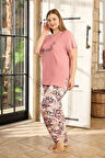 Kadın Pijama Takımı Kısa Kol Büyük Beden & Battal