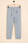 Gri Erkek Çocuk Duble Paça Beli Lastikli Basic Kumaş Pantolon 21419