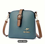 Kadın Özel Desenli Askılı Fermuarlı Omuz Çantası 