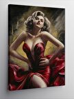 Kanvas Tablo Marilyn Monroe Kırmızı Elbise