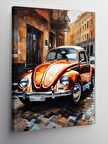 Kanvas Tablo Turuncu Kaplumbağa Araba
