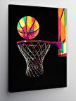 Kanvas Tablo Basketbol Topu Ve Potası