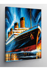 Kanvas Tablo Pastel Titanic Çizimi