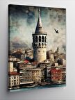 Kanvas Tablo Gazete Fon Galata Kulesi