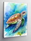 Kanvas Tablo Sevimli Caretta Caretta 