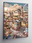 Kanvas Tablo Sevimli Şehir Ve Büyük Cami