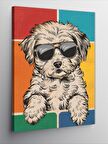 Kanvas Tablo Gözlüklü Köpek
