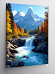Kanvas Tablo Şelale Manzaralı Orman