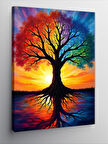 Kanvas Tablo Renkli Hayat Ağacı