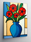 Kanvas Tablo Soyut Vazoda Çiçek