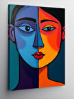 Kanvas Tablo Soyut İki Renk Yüz