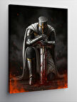 Kanvas Tablo Zırhlı Savaşçı Oturuşu