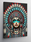 Kanvas Tablo Kızılderili Kadın Sanatı