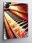 Kanvas Tablo Renkli Piyano Tuşları