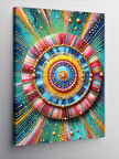 Kanvas Tablo Renkli Mandala Çizimi