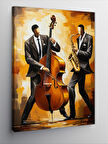 Kanvas Tablo Caz Müzisyenleri Figürü